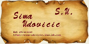 Sima Udovičić vizit kartica